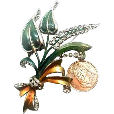 Lilies of the Valley Figural Transparent Enamel &… - image 1
