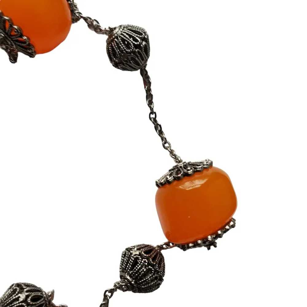 Huge Butterscotch Bakelite Bead Necklace - image 4