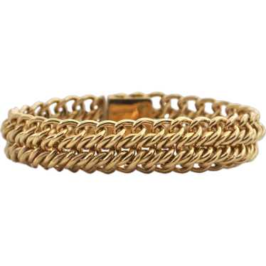 Estate Lucas 18K Gold Fancy Link Bracelet - image 1