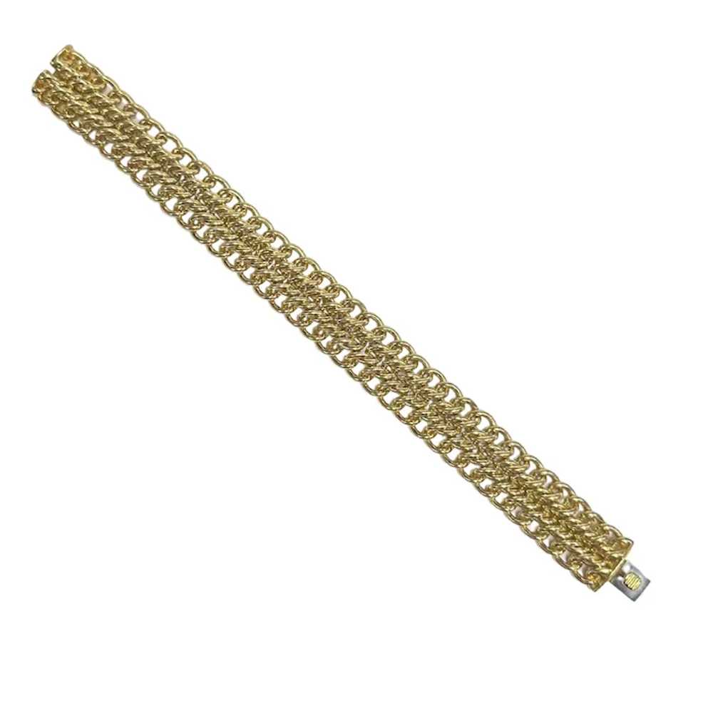 Estate Lucas 18K Gold Fancy Link Bracelet - image 2