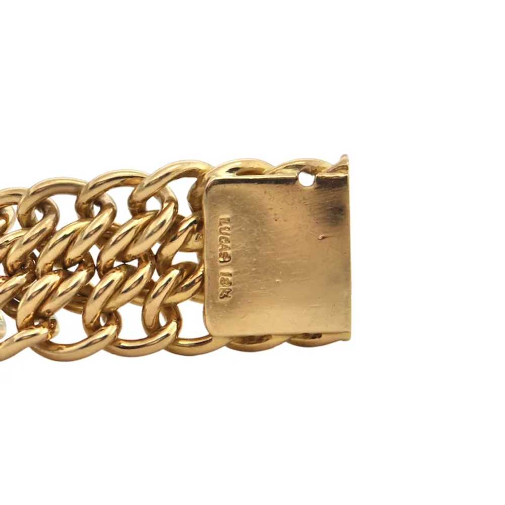 Estate Lucas 18K Gold Fancy Link Bracelet - image 4