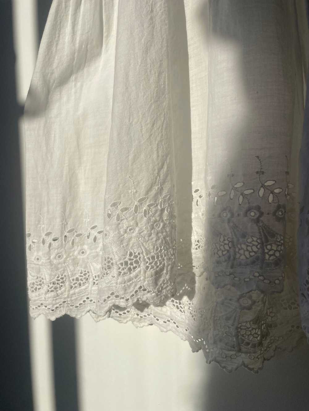 Vintage Victorian Era White Cotton Playsuit - image 4