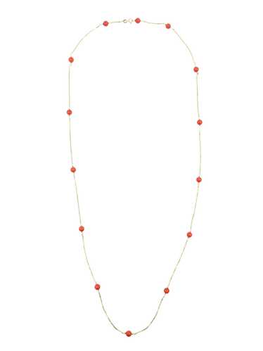 14K Coral Bead Necklace