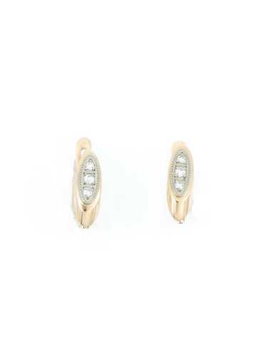 14K Diamond Accented Rose Gold Earrings