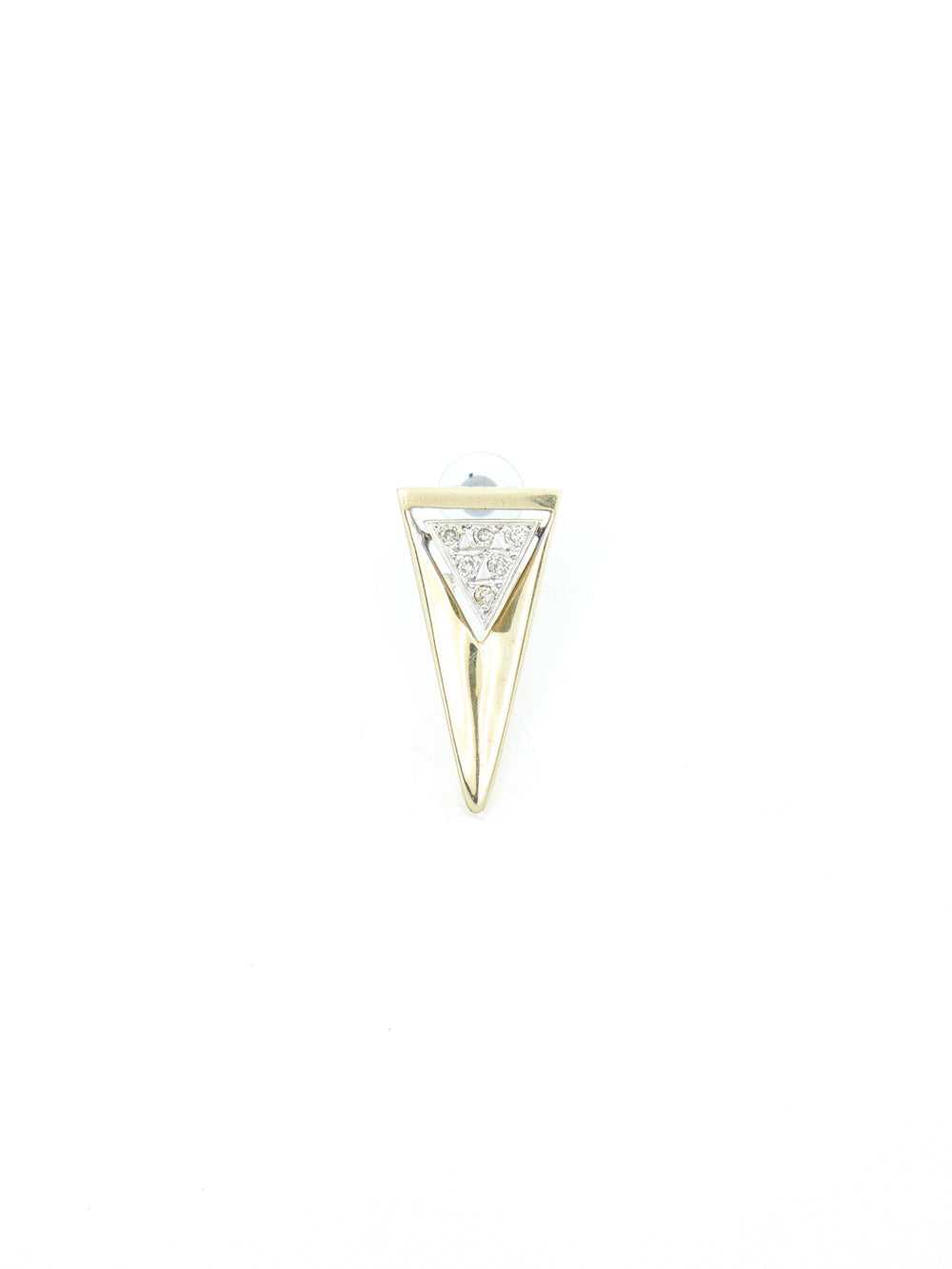 14K Diamond Geometric Earrings - image 2