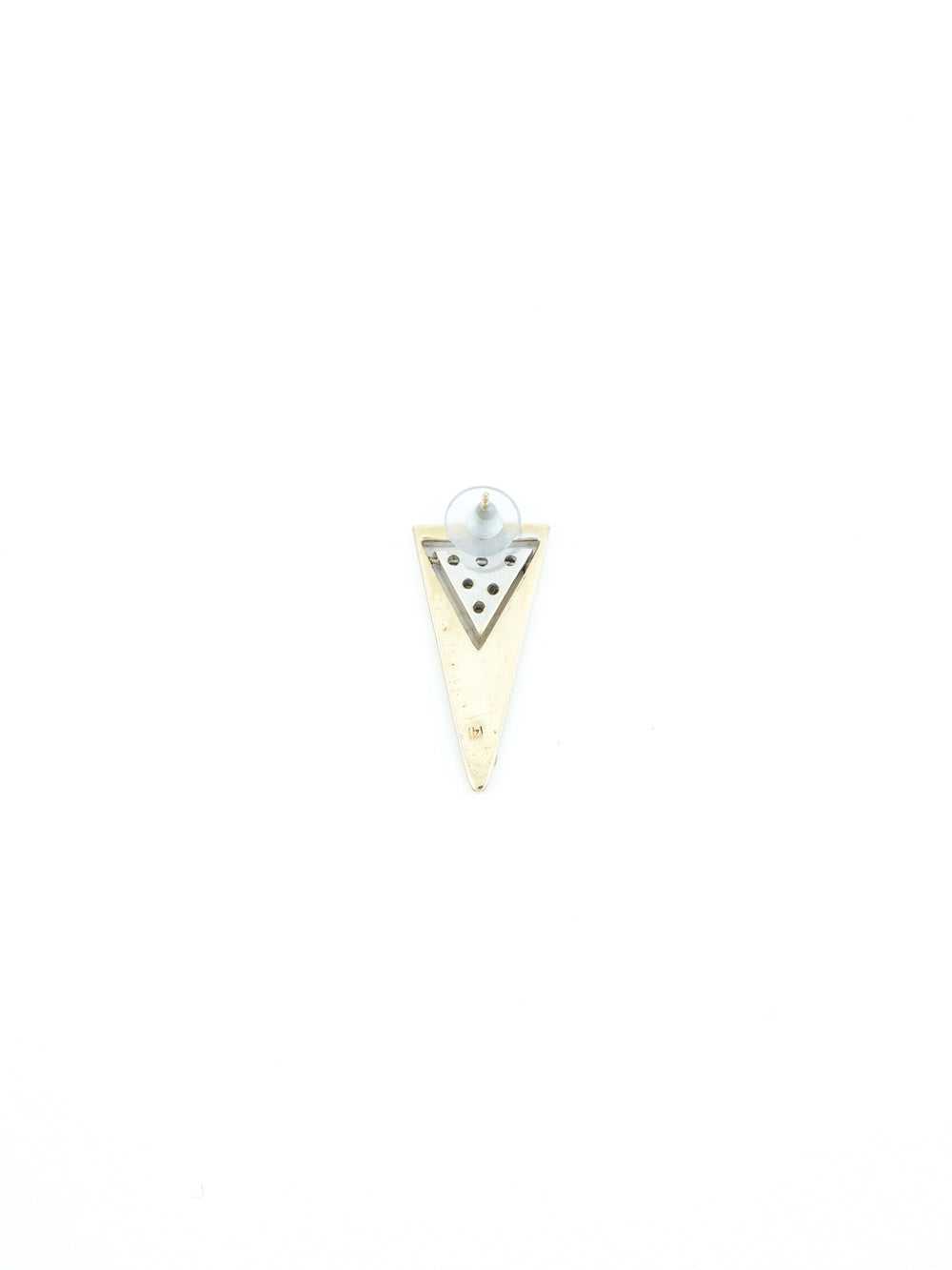 14K Diamond Geometric Earrings - image 3