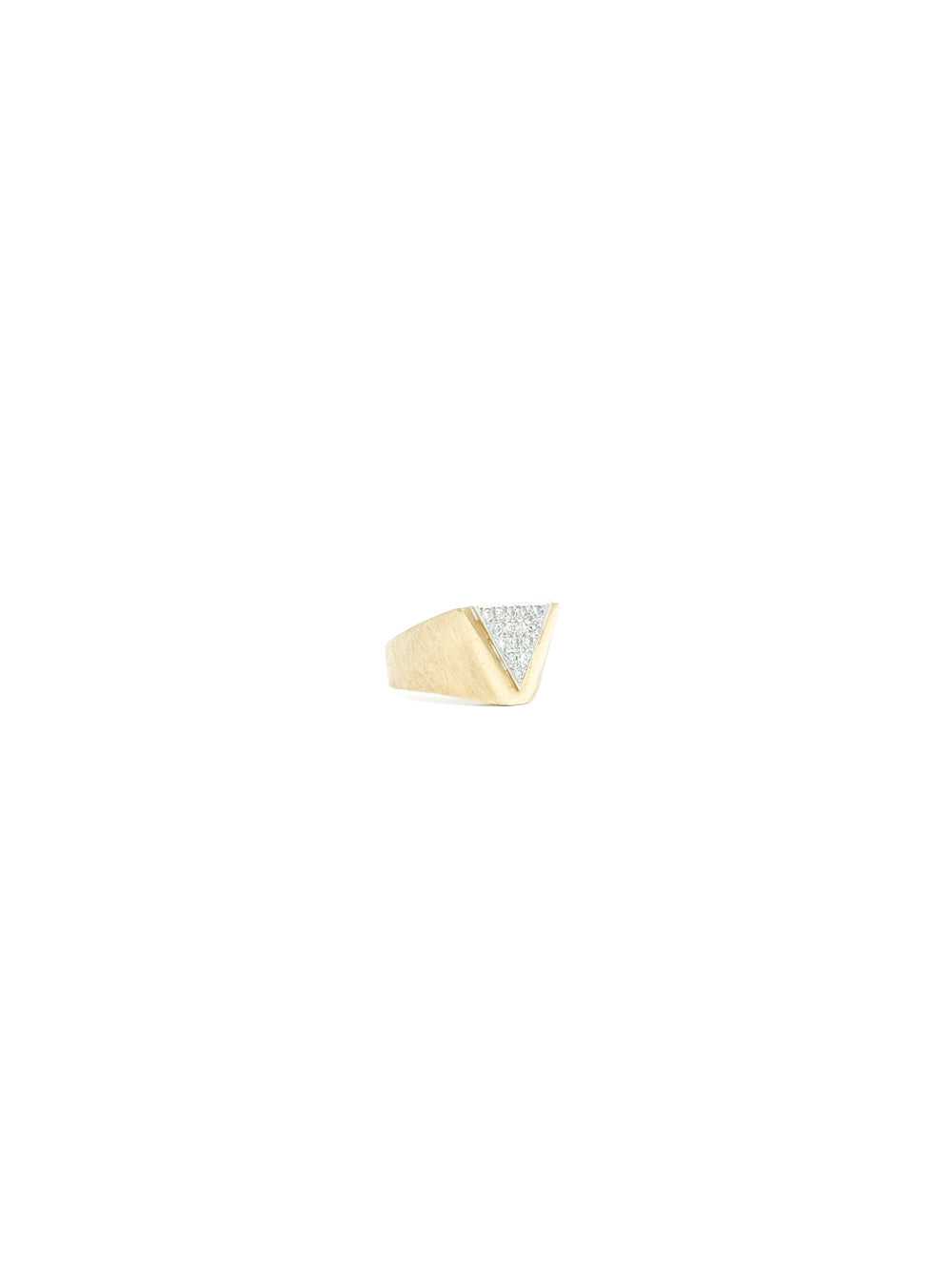 14K Diamond Geometric Ring - image 4