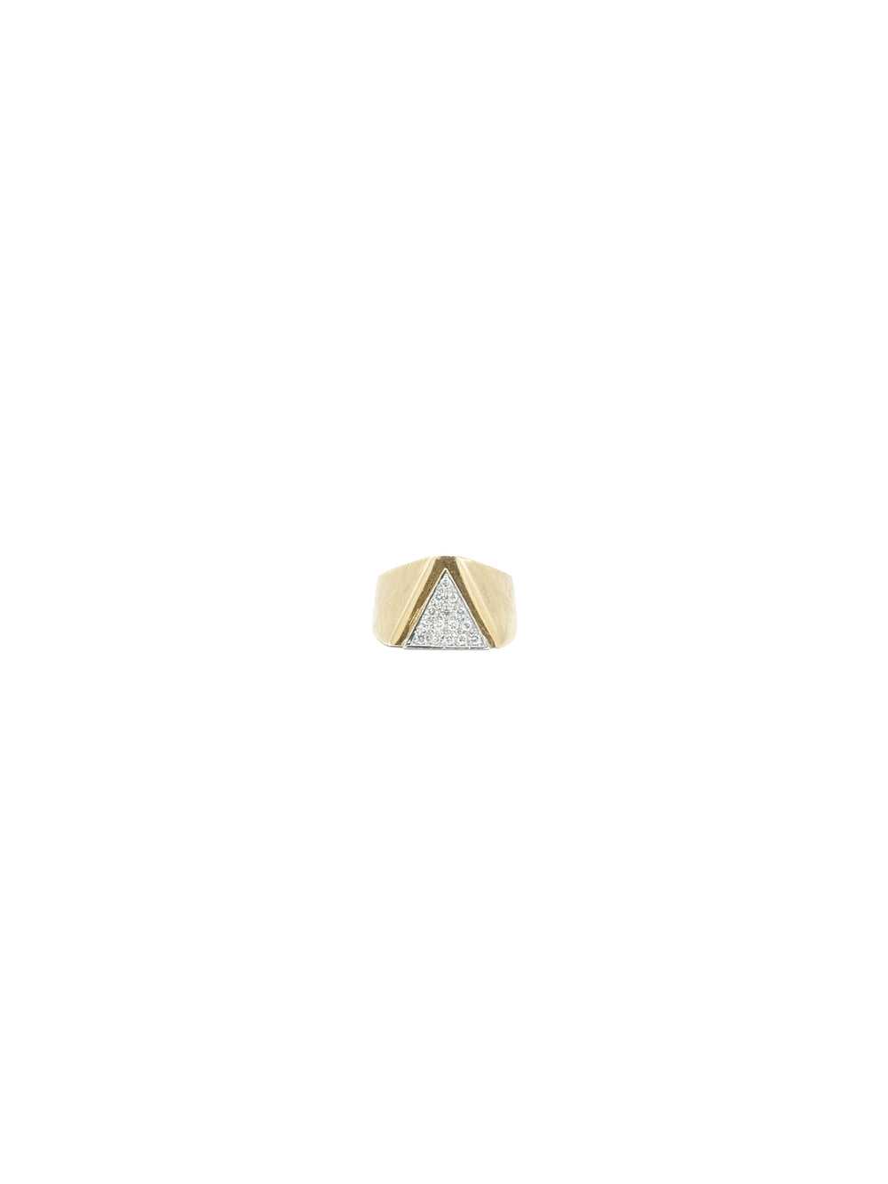 14K Diamond Geometric Ring - image 6