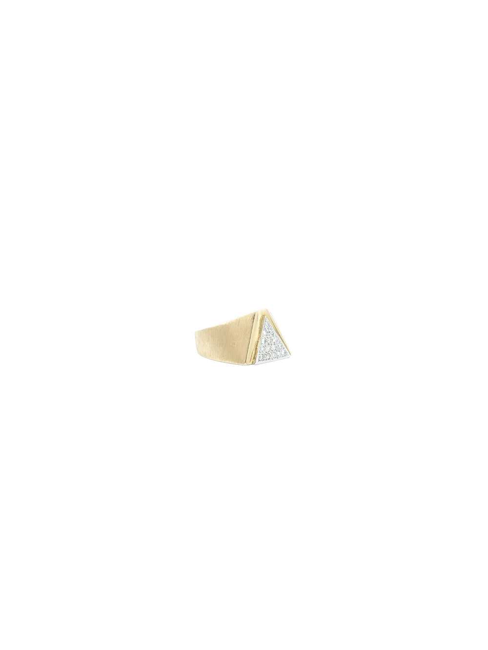 14K Diamond Geometric Ring - image 7