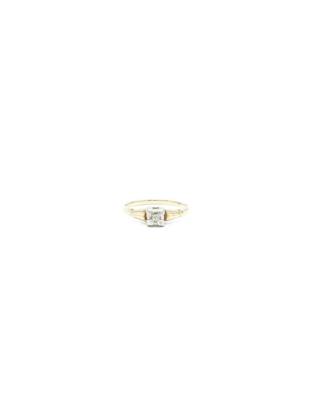 14K Gold Diamond Ring - image 2