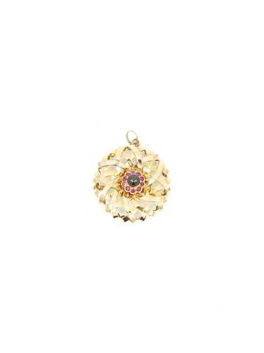 14K Gold Flower Pin and Pendant