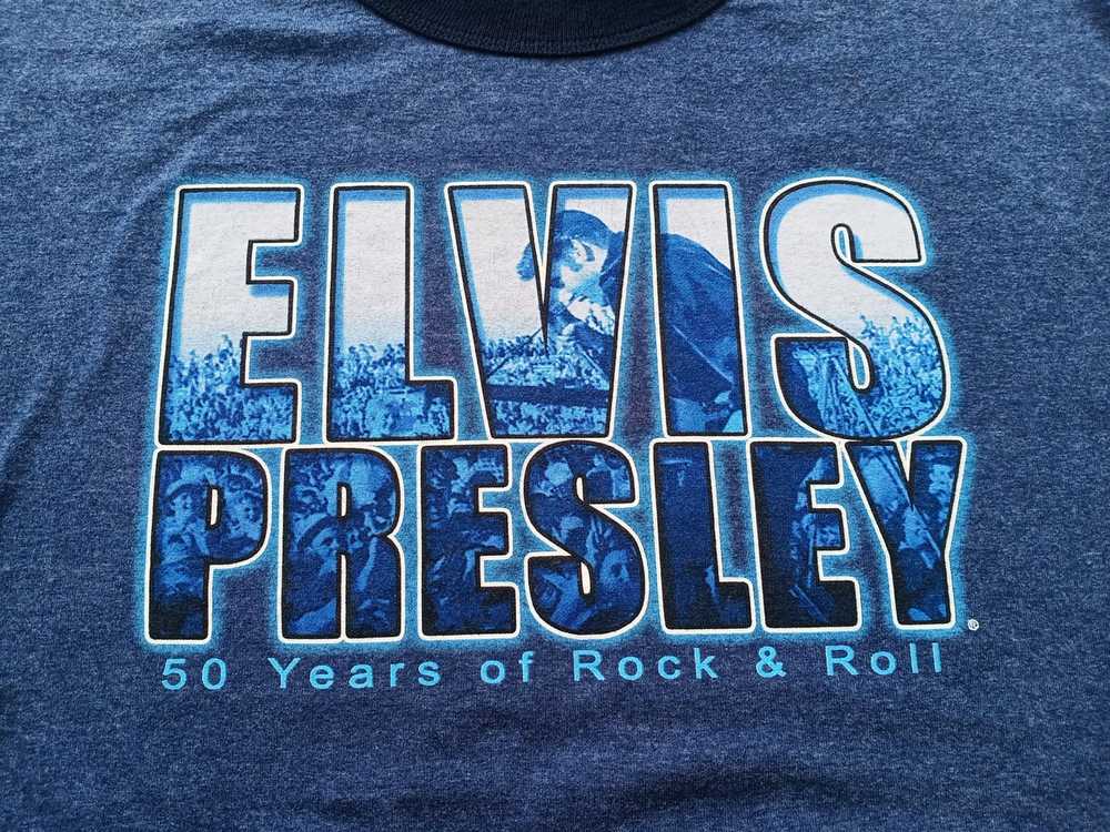 Band Tees × Vintage 2005 Elvis Presley "ringer te… - image 2