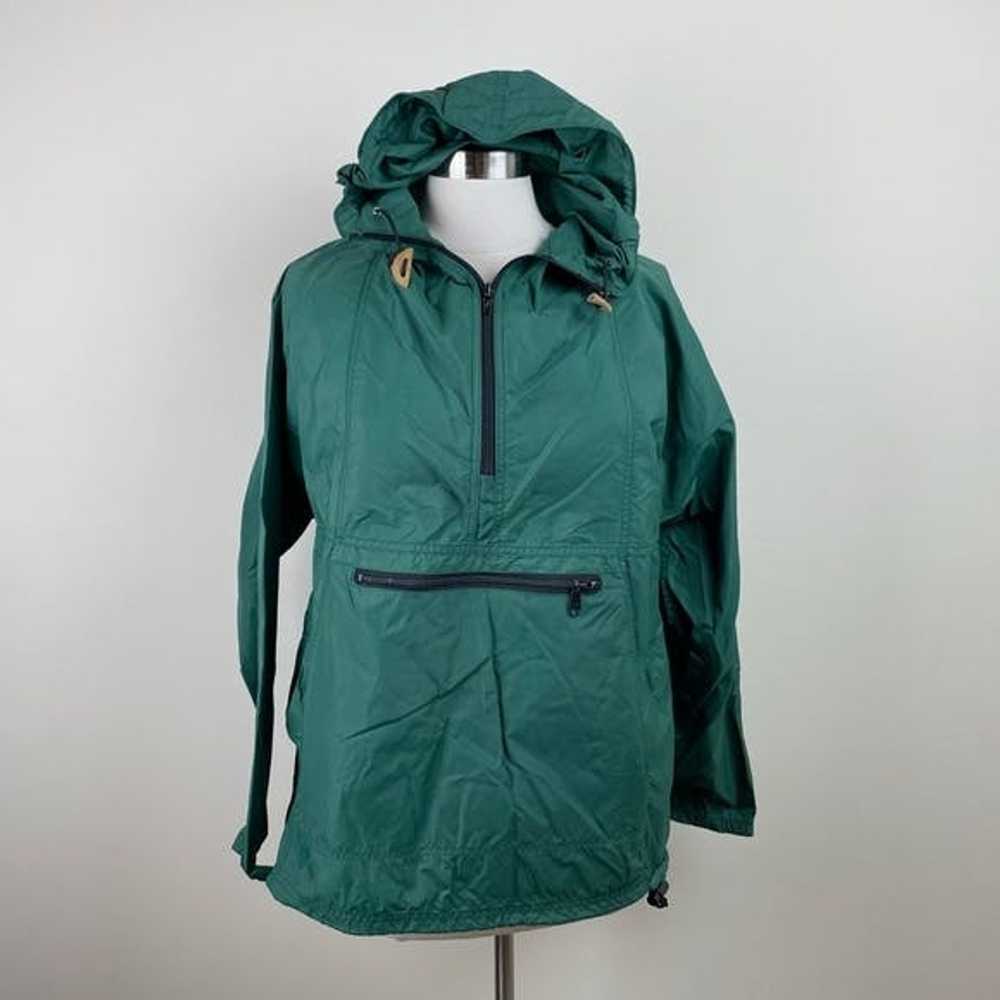 L.L. Bean Vintage L.L. Bean Solid Green Hood Wind… - image 1