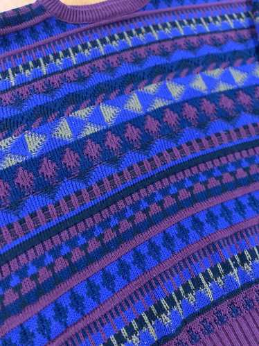 Coloured Cable Knit Sweater × Vintage Vintage Mar… - image 1