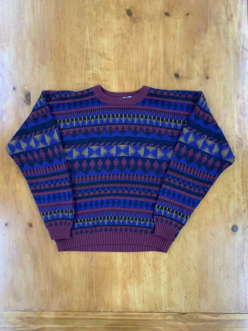 Coloured Cable Knit Sweater × Vintage Vintage Mar… - image 2