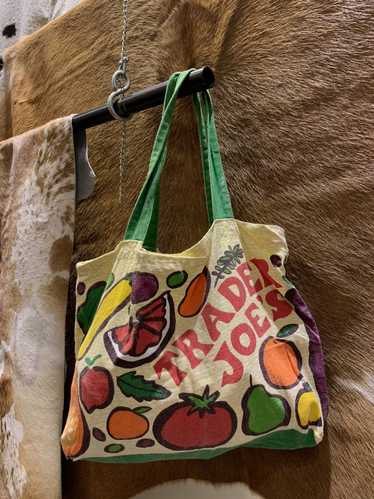 Trader Joe's Reusable Canvas Shopping Bag Pickles Print Grocery Eco Bag  ⚡LIMITED