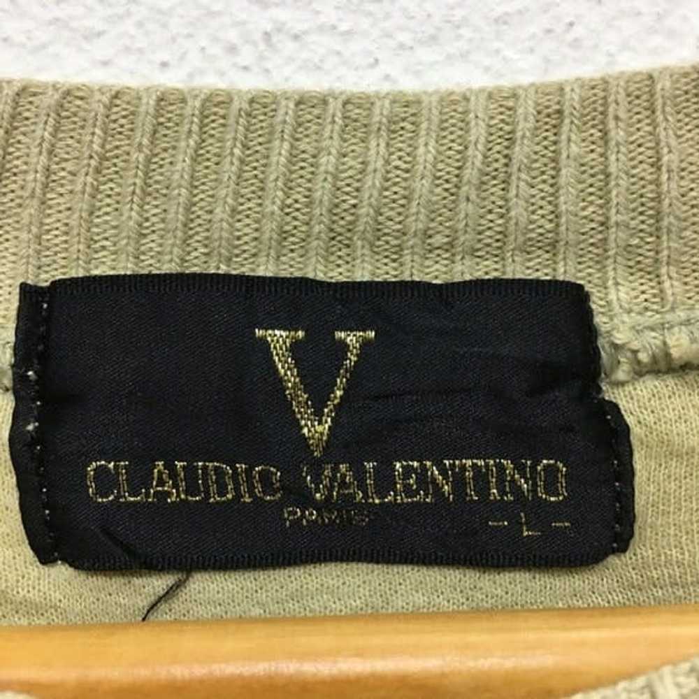 Vintage Vtg CLAUDIO VALENTINO PARIS Big Logo Swea… - image 8