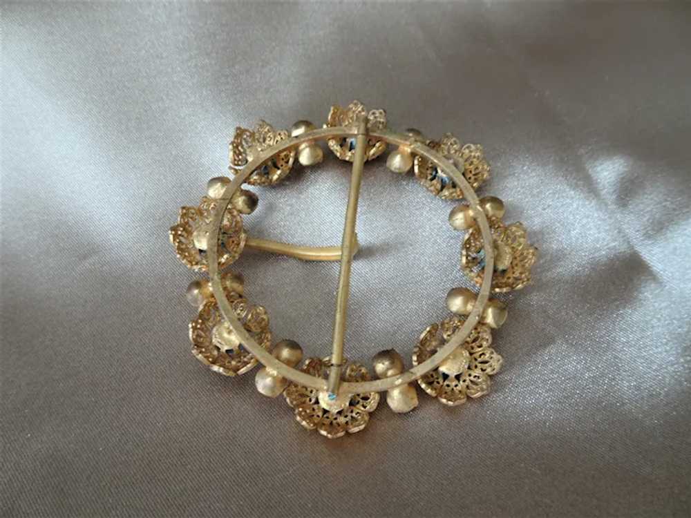 GORGEOUS Vintage Belt Buckle, Beautiful Filigree … - image 3