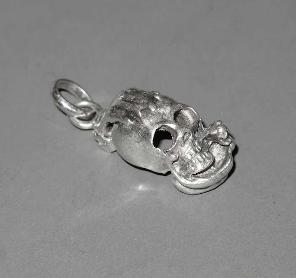 VTG Sterling Skull & Snake + Hand Pendant, Custom… - image 6