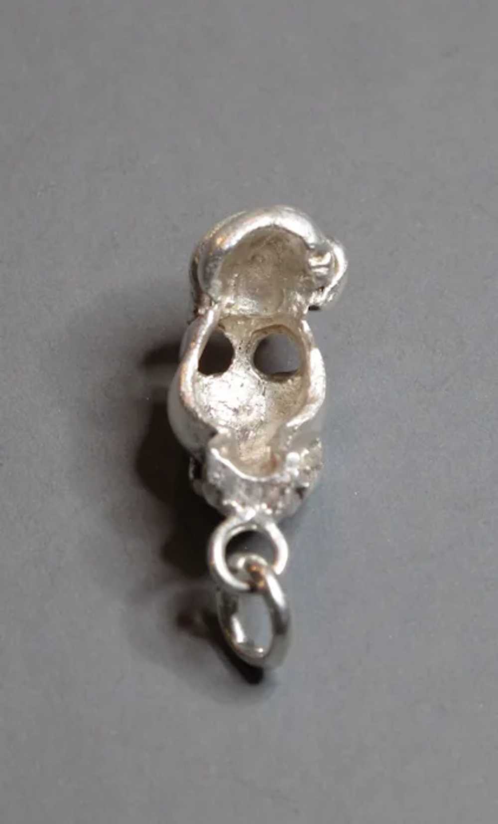 VTG Sterling Skull & Snake + Hand Pendant, Custom… - image 7