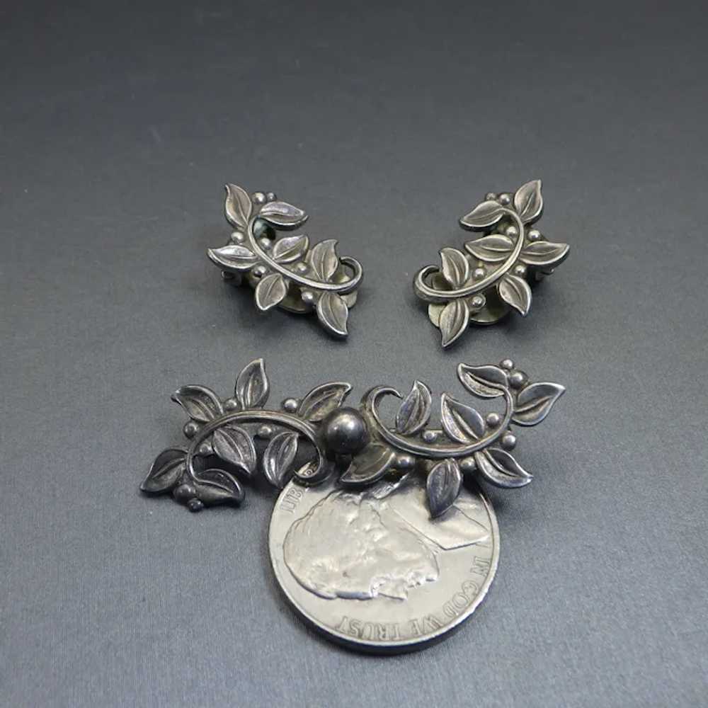 Antique Artist Handmade Set, Clip Earrings and Br… - image 6