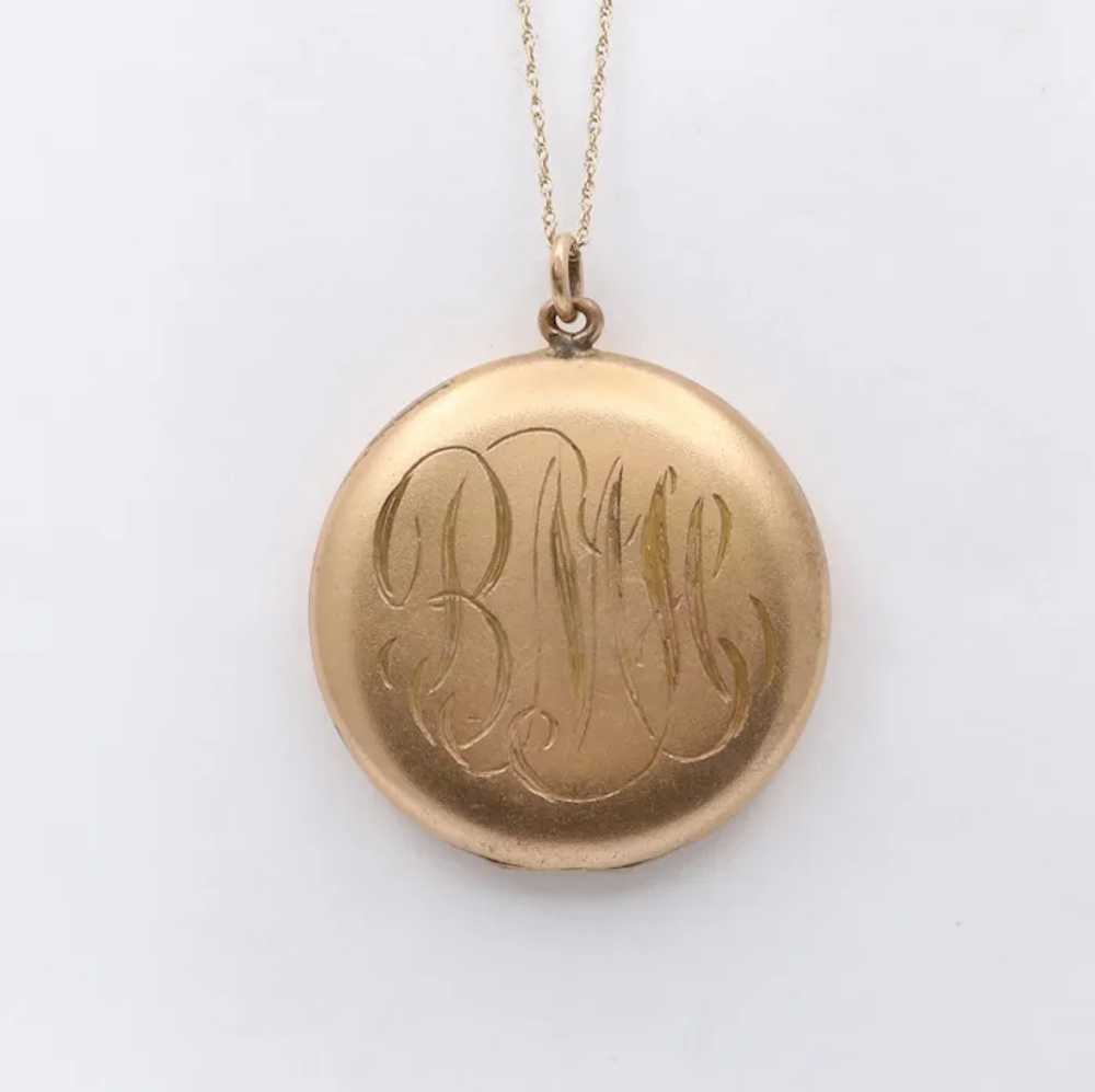 Antique VIctorian Gold Filled Paste Locket Pendant - image 5