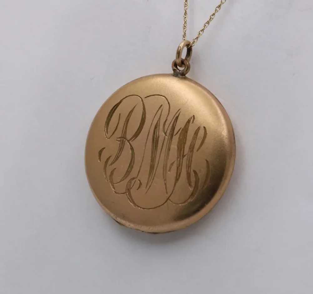 Antique VIctorian Gold Filled Paste Locket Pendant - image 9