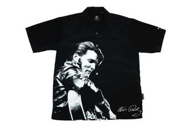 Dragonfly Elvis Presley Mens Camp Shirt Size M The King Of Rock