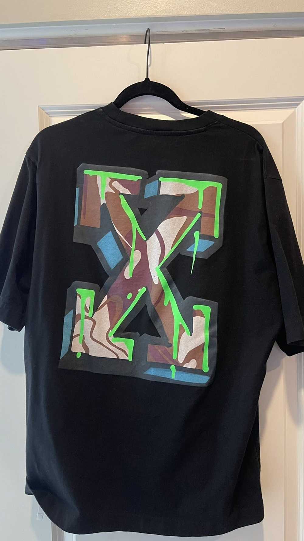 Off-White off white Black Green Blue Tee - image 3