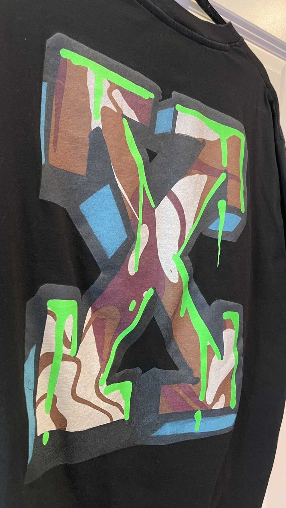 Off-White off white Black Green Blue Tee - image 4