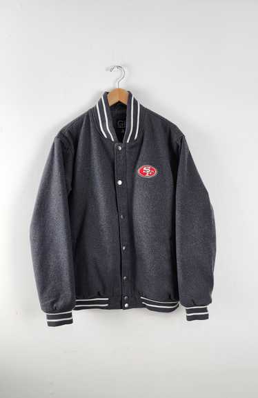 MITCHELL & NESS DOUBLE CLUTCH SAN FRANCISCO 49ERS SATIN JACKET (BLAC – So  Fresh Clothing