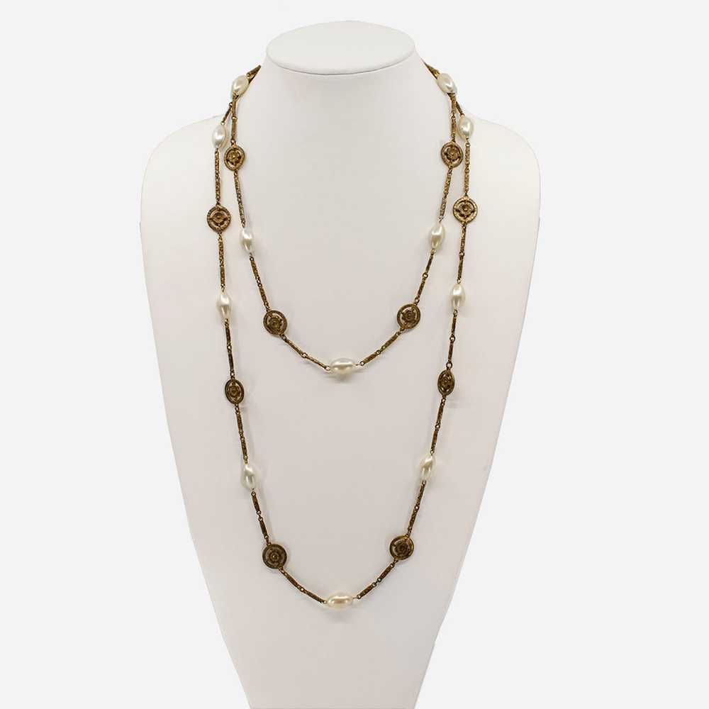 Edwardian Revival Baroque Pearl Necklace - image 1