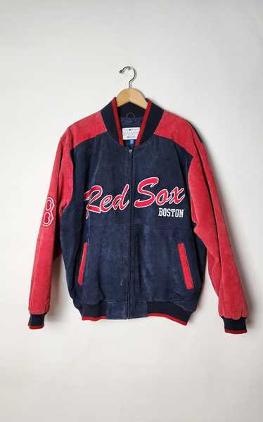 G Iii × NFL Vintage Leather Boston Red Sox Jacket