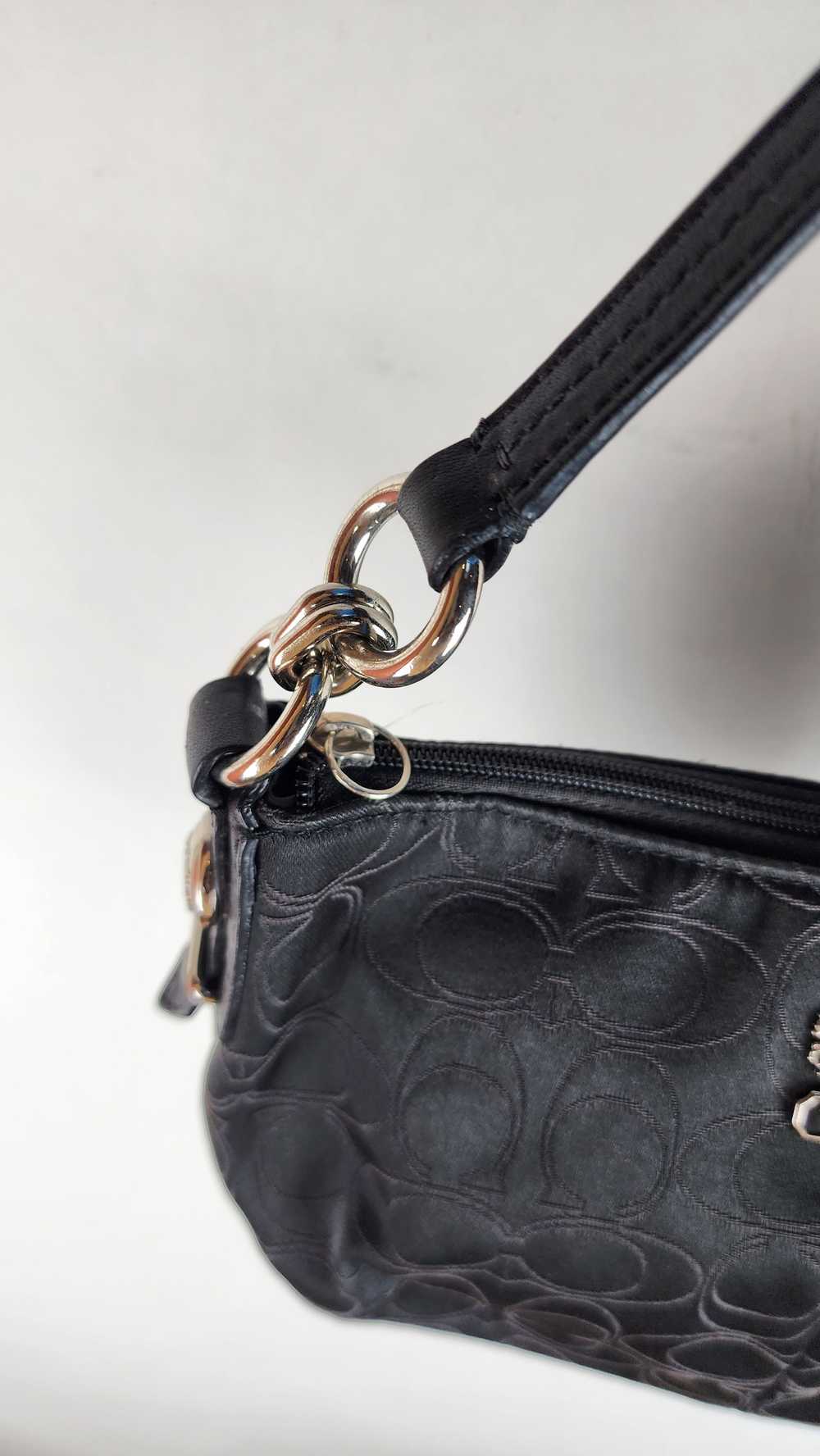 Coach Vintage Black Coach Signature Emblem Bag - image 5