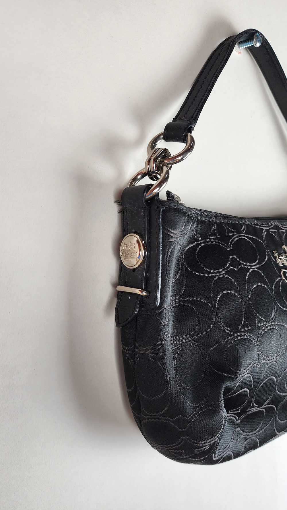 Coach Vintage Black Coach Signature Emblem Bag - image 7