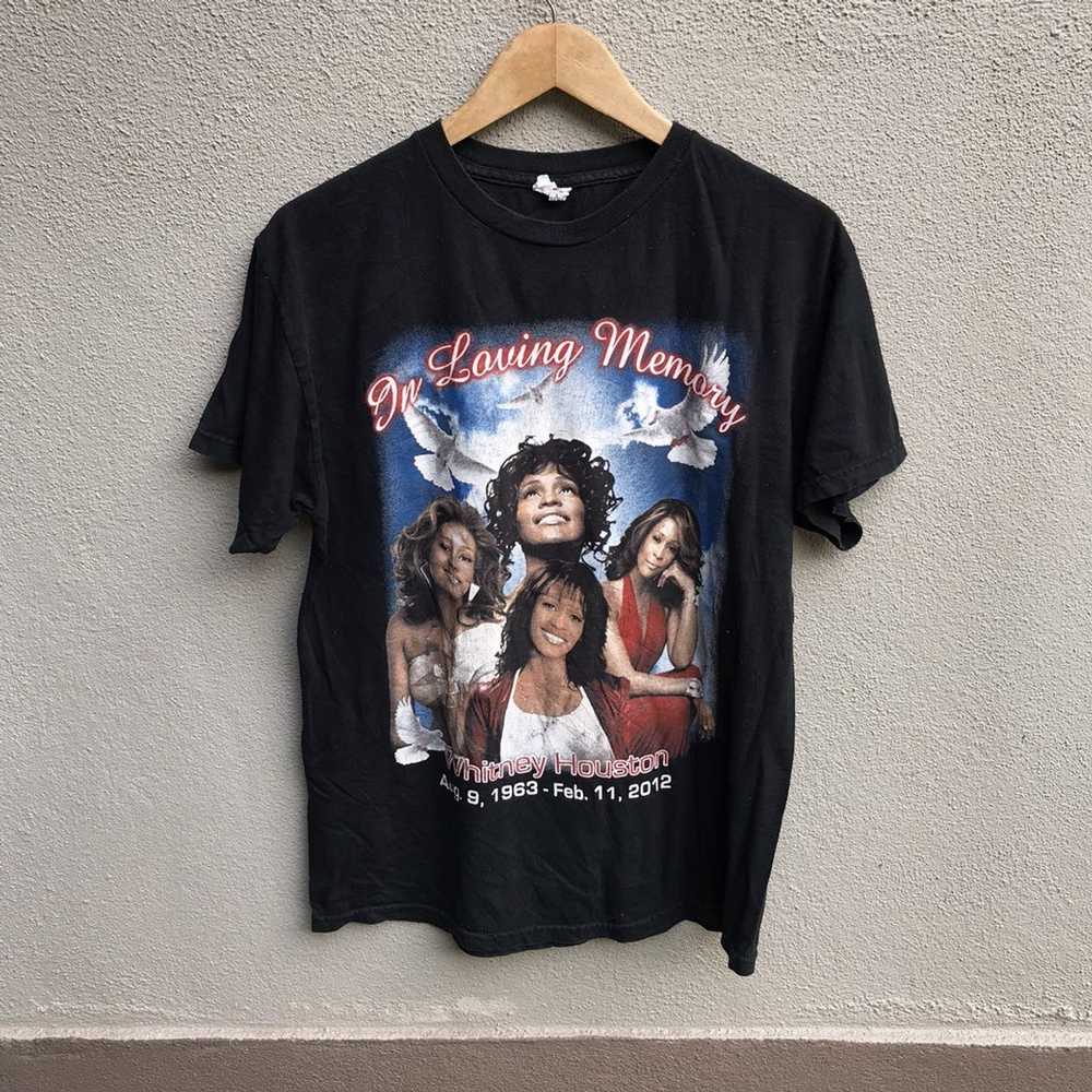 Band Tees × Vintage WHITNEY HOUSTON rap tee design - image 1