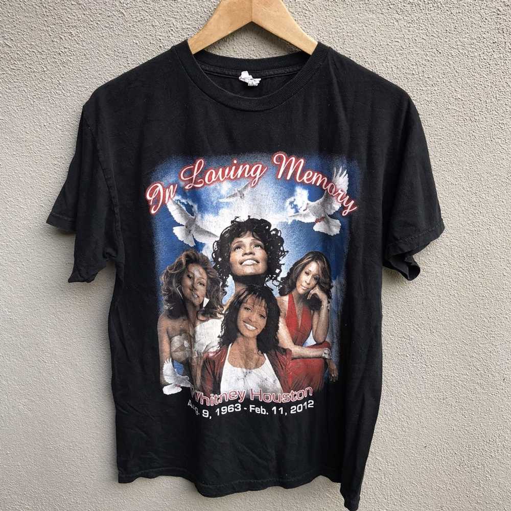 Band Tees × Vintage WHITNEY HOUSTON rap tee design - image 2