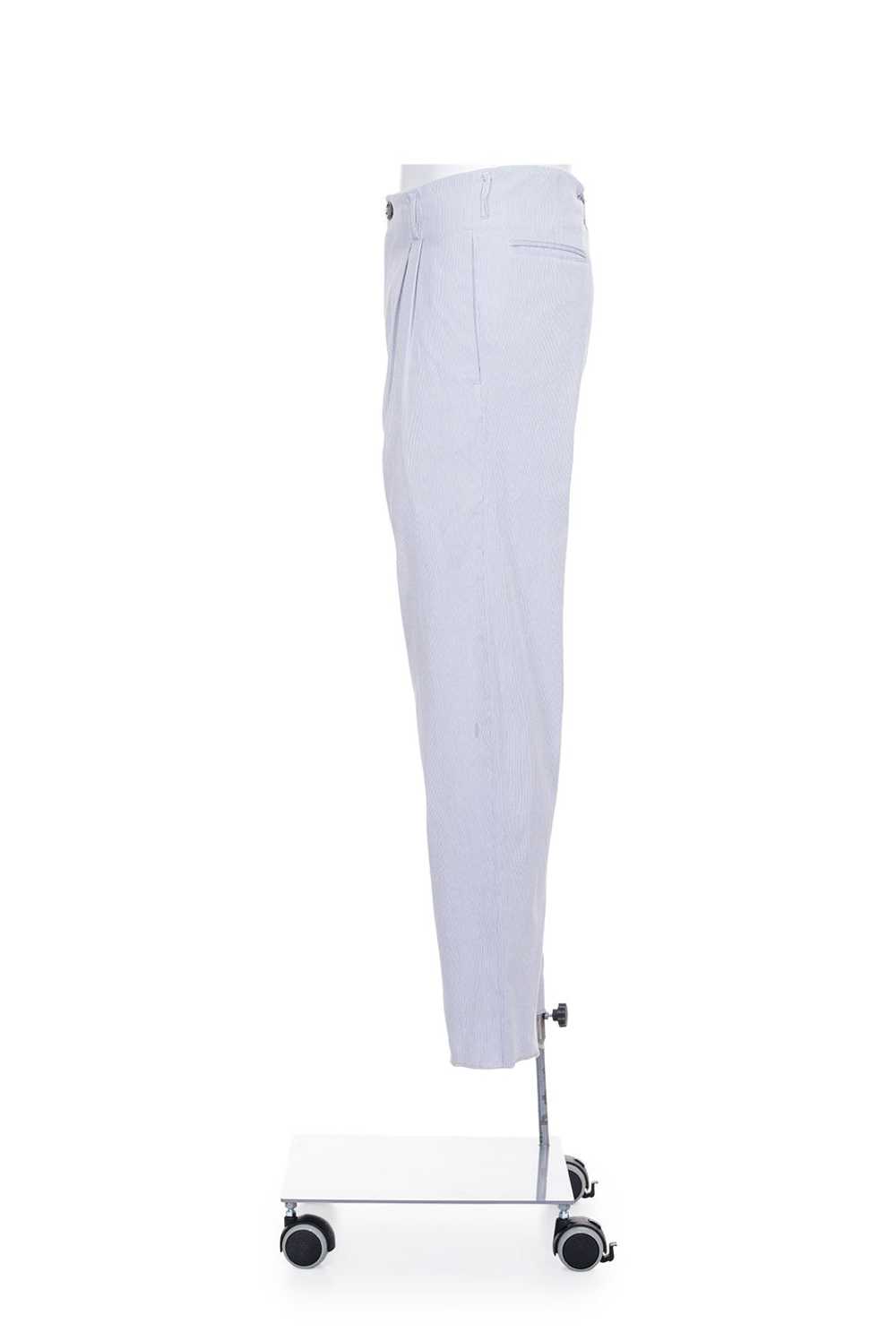 RAF SIMONS SS 07 SEERSUCKER PLEATED TROUSERS - image 3