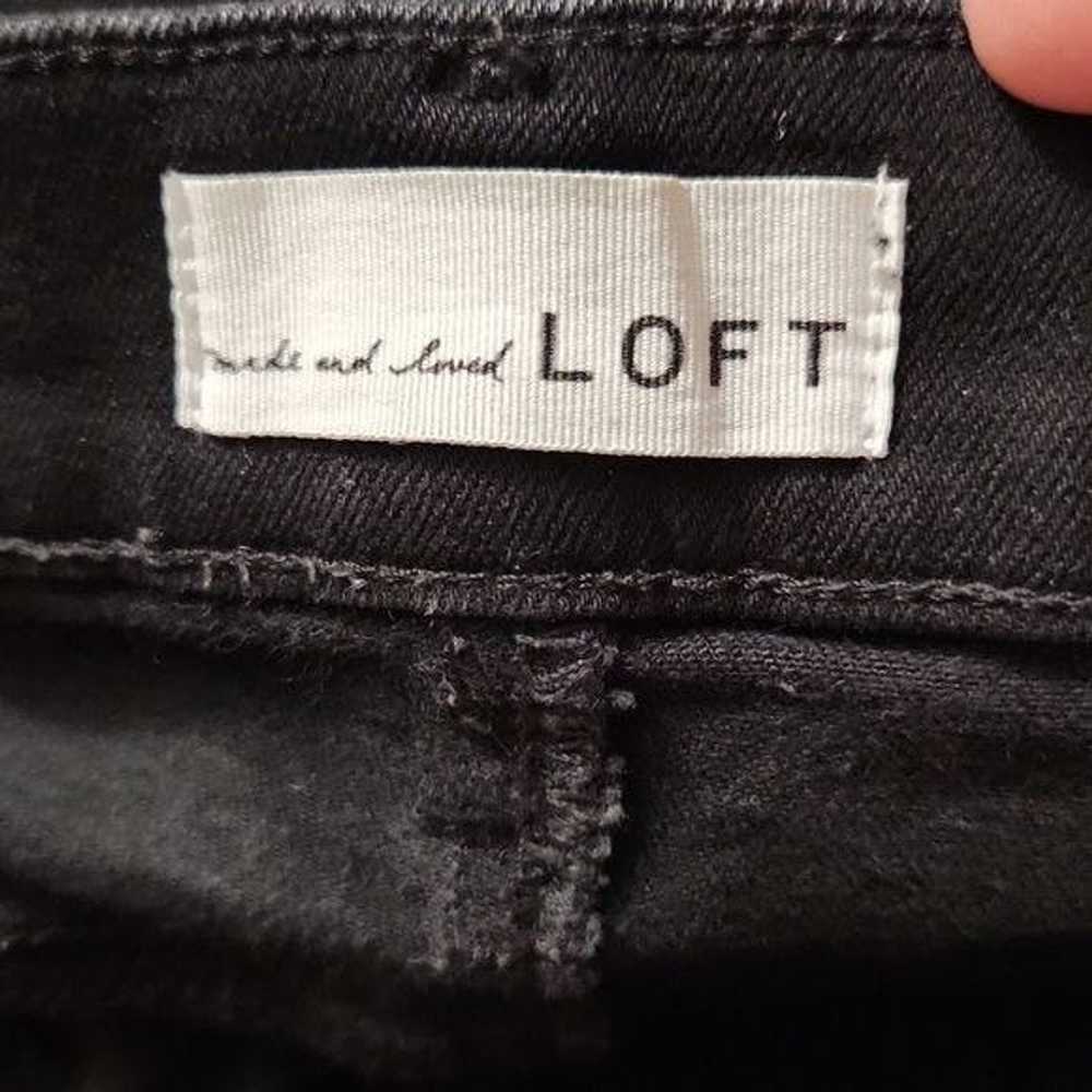 Loft LOFT Size 8 Skinny Black Stretch Jeans - image 5