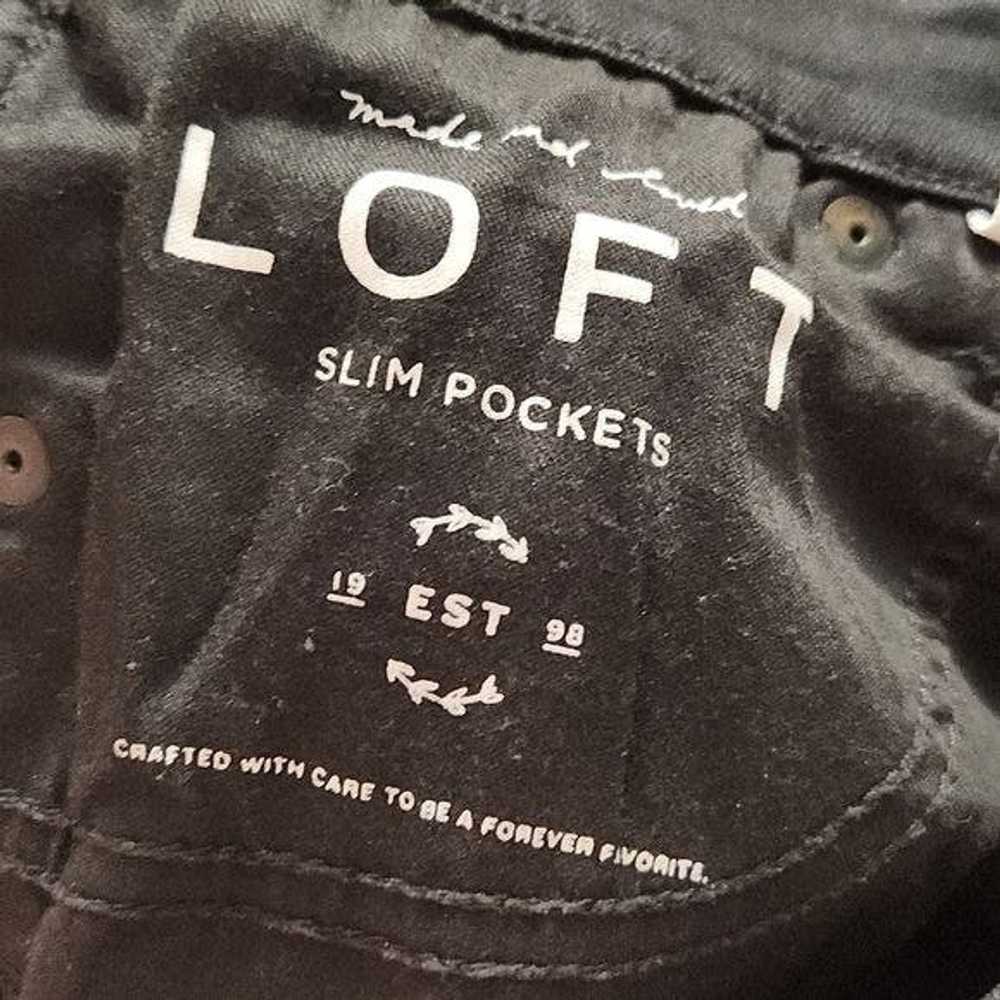 Loft LOFT Size 8 Skinny Black Stretch Jeans - image 6