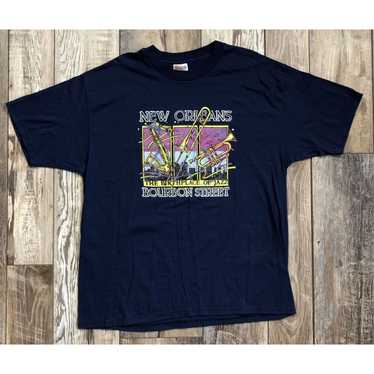 Hanes Vintage T-Shirt New Orleans Birthplace Jazz… - image 1