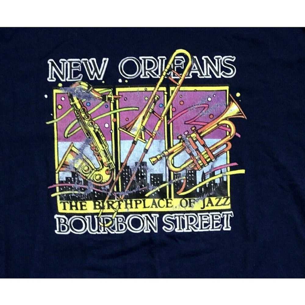 Hanes Vintage T-Shirt New Orleans Birthplace Jazz… - image 2