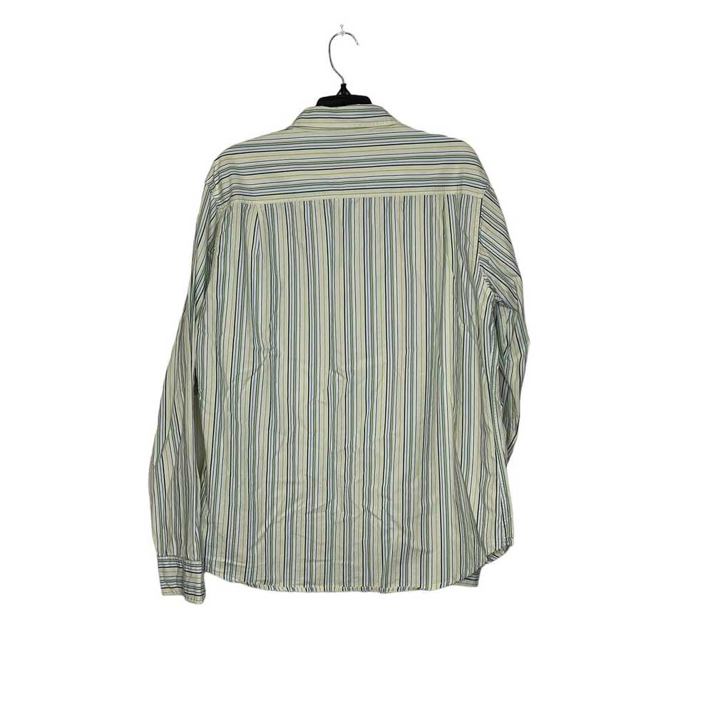 Bke BKE Buckle Shirt XL Green Striped Contour Fit… - image 5