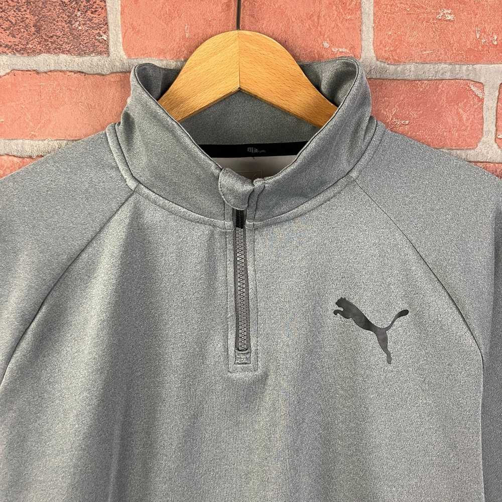 Puma Puma Men's Gray 1/4 Zip Mock Neck Performanc… - image 3