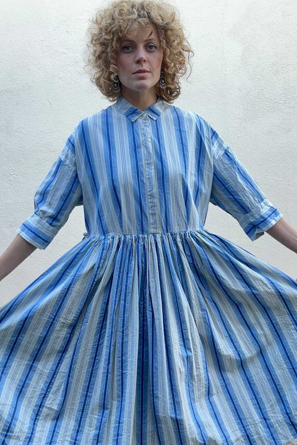 Casey Casey Blue Striped Dress - image 5