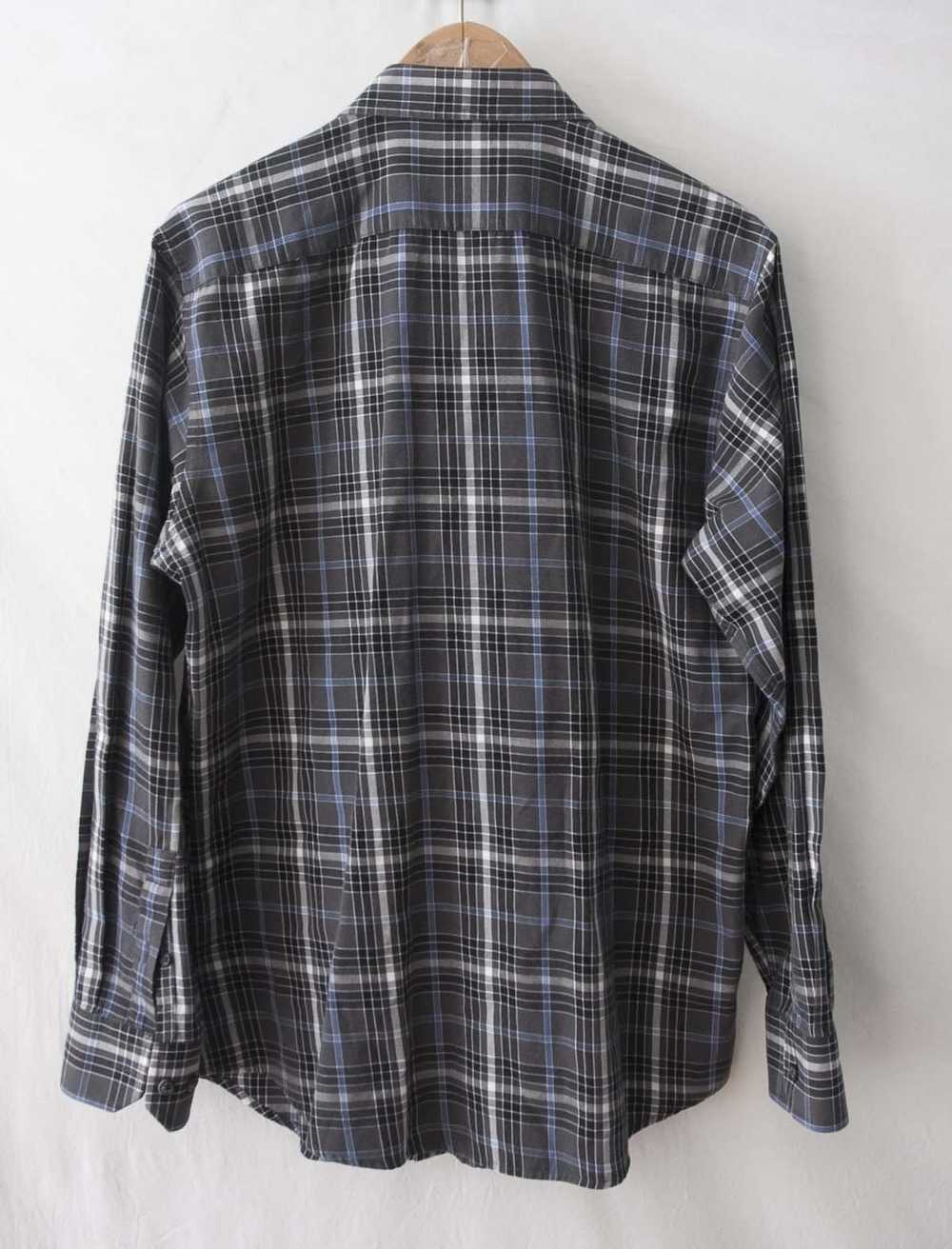 Viyella Viyella Shirt Flannel Plaid Gray Size M - image 2