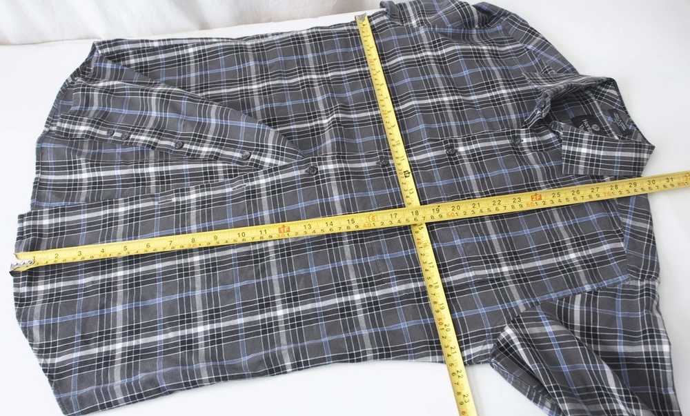 Viyella Viyella Shirt Flannel Plaid Gray Size M - image 4