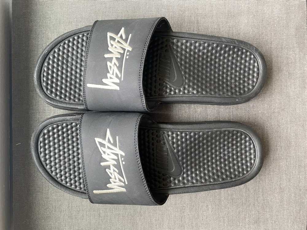 Nike Benassi JDI Men's Slide Black/Red Slipper 343880-060 Free  Shipping