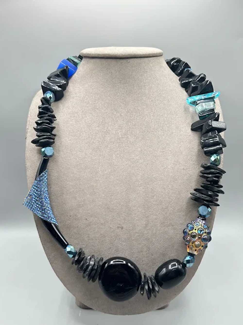 One of a Kind Necklace Handcrafted Specialty Bead… - image 3