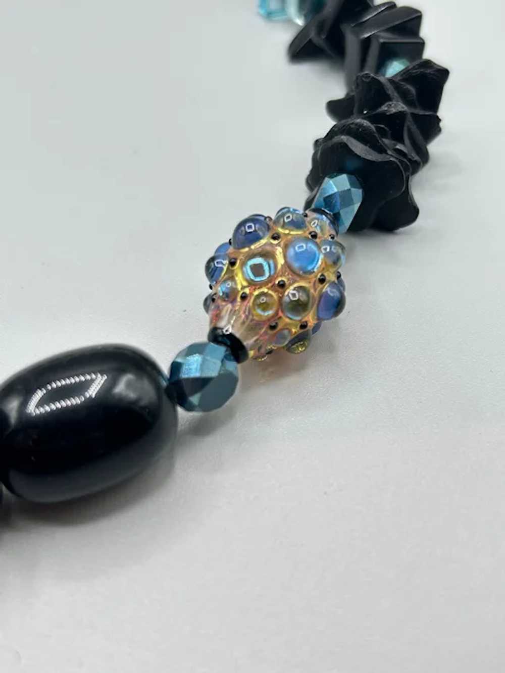 One of a Kind Necklace Handcrafted Specialty Bead… - image 8